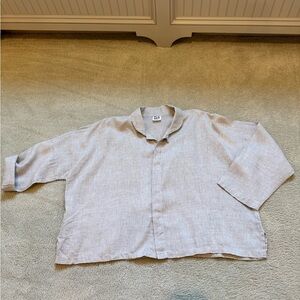 Women's Beige Linen Blouse